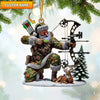Joycorners Deer Hunter Christmas Ornament, Personalized Ornament 2D Flat LM2211