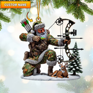 Joycorners Deer Hunter Christmas Ornament, Personalized Ornament 2D Flat LM2211