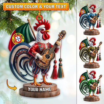 Joycorners Custom Name Portugal Ornament, Portuguese Christmas Gift 2D Flat LM2111