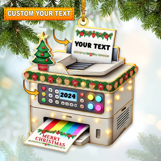 Joycorners Christmas Fax Machine Home Decor Christmas Ornament, Personalized Ornament 2D Flat LM2211