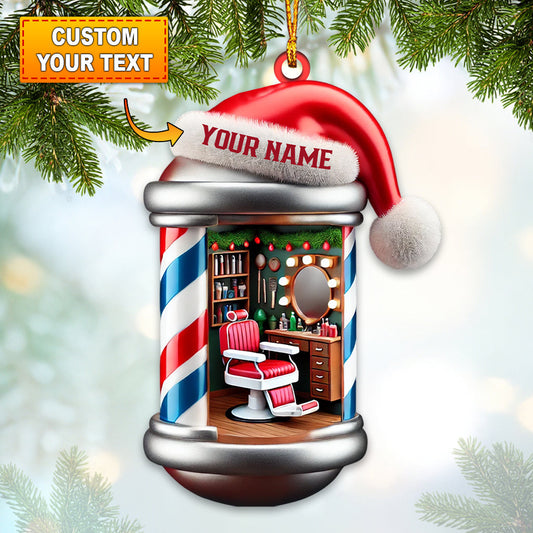 Joycorners Hair Salon Home Decor Christmas Ornament, Personalized Ornament 2D Flat LM2211