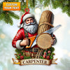 Joycorners Custom Name Carpenter Santa Ornament, Christmas Gift Carpenter 2D Flat LM2211