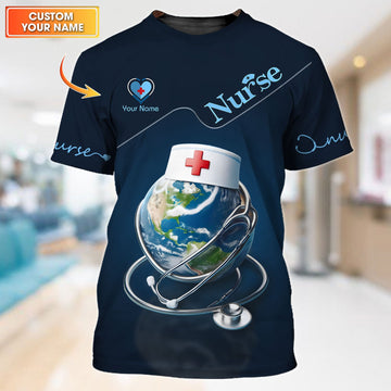 Joycorners Personalized Nurse Shirt - A World of Care in a Stylish Statement MT2509