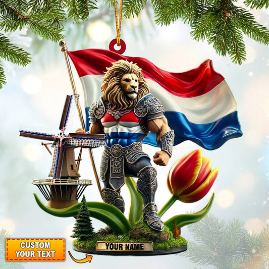 Joycorners Merry Christmas Santa Netherlands Home Decor Christmas Ornament, Personalized Ornament 2D Flat LM2211