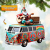 Joycorners Happy Hippie Santa Christmas Ornament, Personalized Ornament 2D Flat LM2211