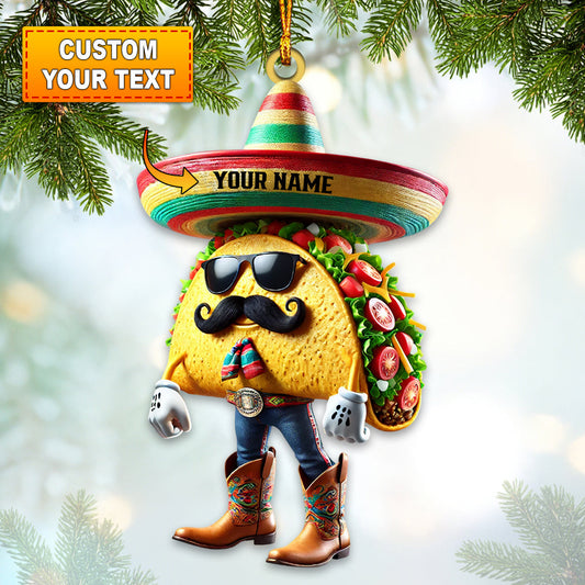 Joycorners Tacos Mexican Home Decor Christmas Ornament, Personalized Ornament 2D Flat LM2211