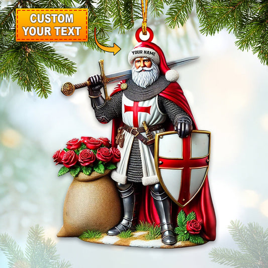 Joycorners Santa England Christmas Home Decor Christmas Ornament, Personalized Ornament 2D Flat LM2211