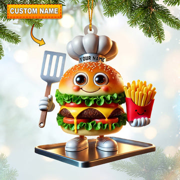 Joycorners Fast Food Home Decor Christmas Ornament, Personalized Ornament 2D Flat LM2211