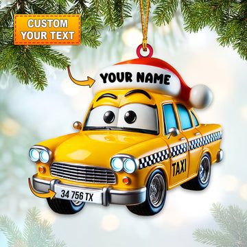 Joycorners Taxi Driver Christmas Ornament, Personalized Ornament 2D Flat LM2211