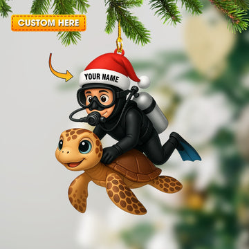 Joycorners Diving, Sea Lover Home Decor, Christmas Ornament, Personalized Ornament9 2D Flat LM2111