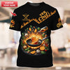 Joycorners Personalized Chef Shirt - Sizzling Pan & Vibrant Ingredients Splash MT2509