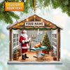 Joycorners Pet Shop Santa Christmas Ornament, Personalized Ornament 2D Flat LM2211