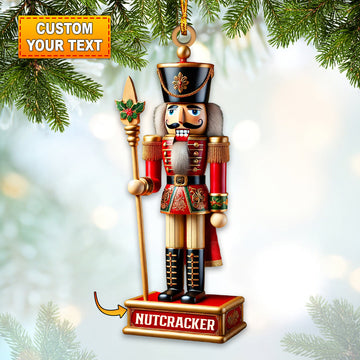 Joycorners Nutcracker Soldier Figurines Christmas Ornament, Personalized Ornament 2D Flat LM2211