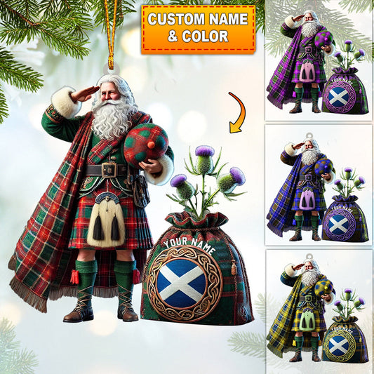Joycorners Scottish Cartoon Christmas Home Decor Christmas Ornament, Personalized Ornament 2D Flat LM2211