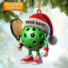 Joycorners Custom Name Pickle Ball Ornament, Christmas Gift Decoration48 2D Flat LM2111