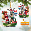 Joycorners Santa Netherlands Christmas Ornament, Personalized Ornament 2D Flat LM2211