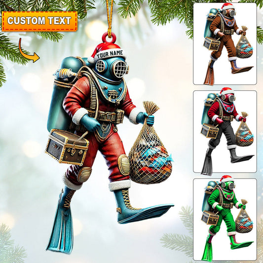 Joycorners Diving Suit Home Decor Christmas Ornament, Personalized Ornament 2D Flat LM2211