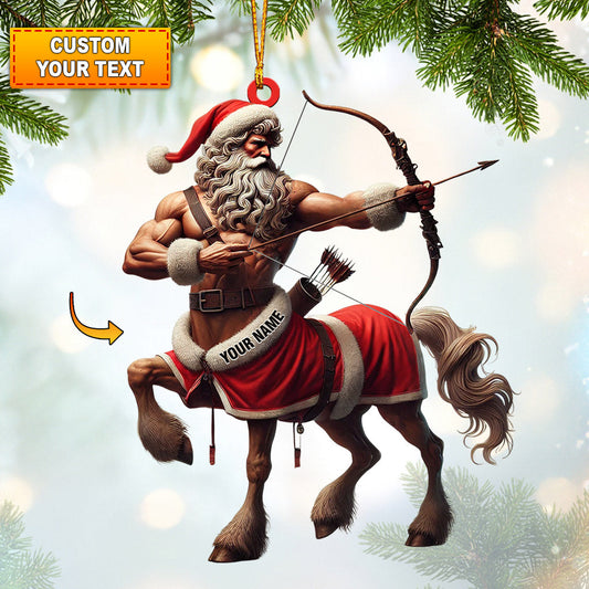 Joycorners Santa Centaur Home Decor Christmas Ornament, Personalized Ornament 2D Flat LM2211