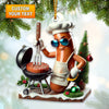 Joycorners BBQ Sausage Christmas Ornament, Personalized Ornament 2D Flat LM2211