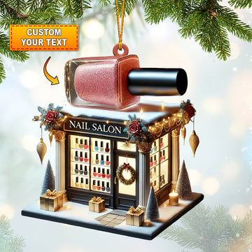 Joycorners Nail Salon Christmas Ornament, Personalized Ornament 2D Flat LM2211