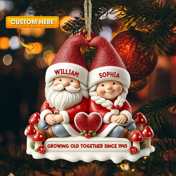 Joycorners Growing Old Together Christmas, Home Decor, Christmas Ornament 2D Flat LM2111