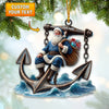 Joycorners Santa Anchor Home Decor Christmas Ornament, Personalized Ornament 2D Flat LM2211