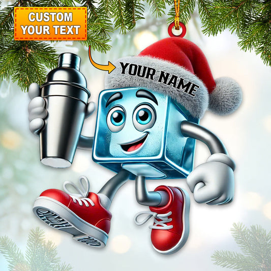 Joycorners Christmas Ice Home Decor Christmas Ornament, Personalized Ornament 2D Flat LM2211