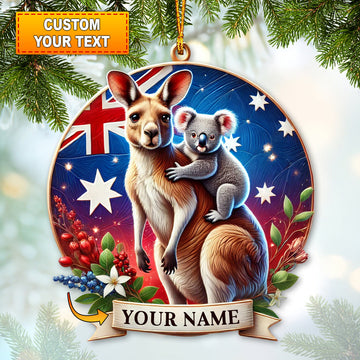 Joyccorners Custom Name Australia Ornament 2D Flat LM2111