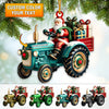 Joycorners Custom Name Santa Truck Ornament, Santa Christmas Gift Decoration 2D Flat LM2111