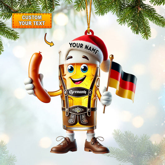 Joycorners Christmas Beer Home Decor Christmas Ornament, Personalized Ornament 2D Flat LM2211
