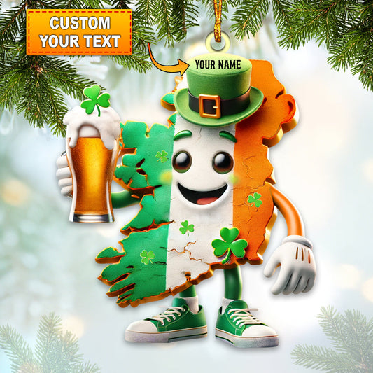 Joycorners Beer Party ST.Patrick's Day Home Decor Christmas Ornament, Personalized Ornament 2D Flat LM2211