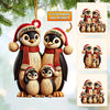 Joycorners Penguin Family Christmas Ornament, Personalized Ornament 2D Flat LM2211