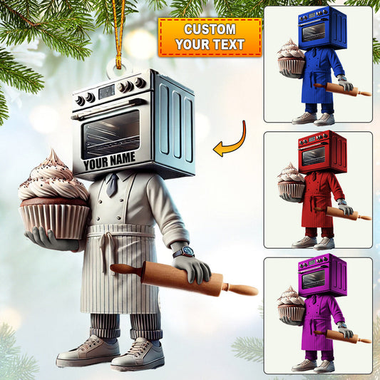 Joycorners Micro Bakery Decor Christmas Ornament, Personalized Ornament 2D Flat LM2211