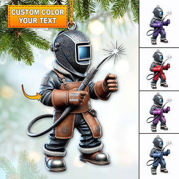 Joycorners Custom Name Ornament, Welder 2D Flat LM2211