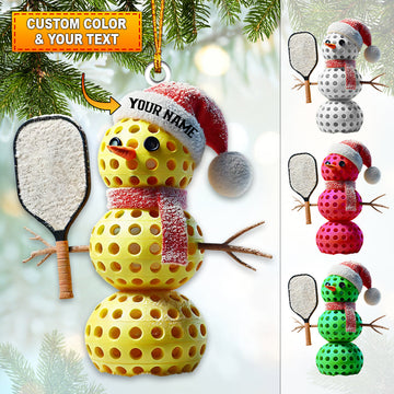Joycorners Custom Name Pickle Ball Ornament, Christmas Gift Decoration 2D Flat LM2111