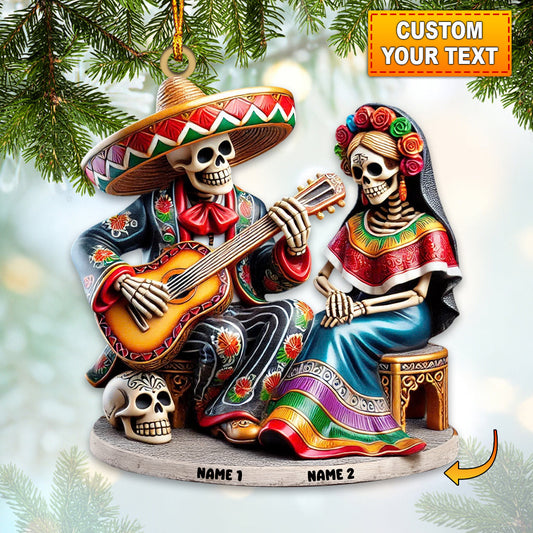 Joycorners Dia De Los Muertos Home Decor Christmas Ornament, Personalized Ornament 2D Flat LM2211