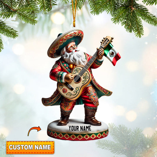 Joycorners Merry Christmas Santa Mexican Home Decor Christmas Ornament, Personalized Ornament 2D Flat LM2211