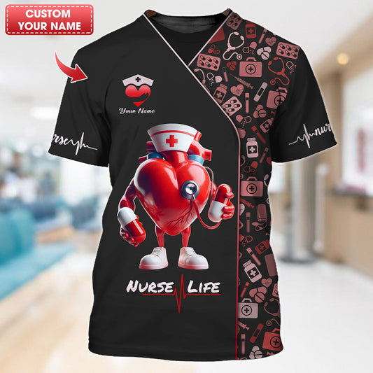 Joycorners Personalized Nurse Shirts - Celebrate the Heart of Healthcare MT2509