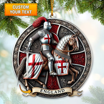 Joycorners Custom Name England Ornament, Christmas Gift for England Lover2 2D Flat LM2211