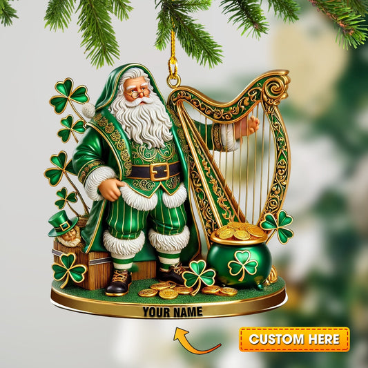 Joycorners Harp Patrick Day Home Decor Christmas Ornament, Personalized Ornament 2D Flat LM2211