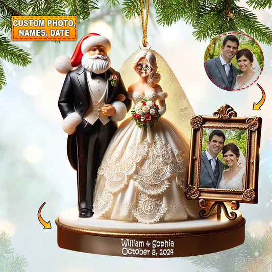 Joycorners Wedding Home Decor Christmas Ornament, Personalized Ornaments 2D Flat LM2211