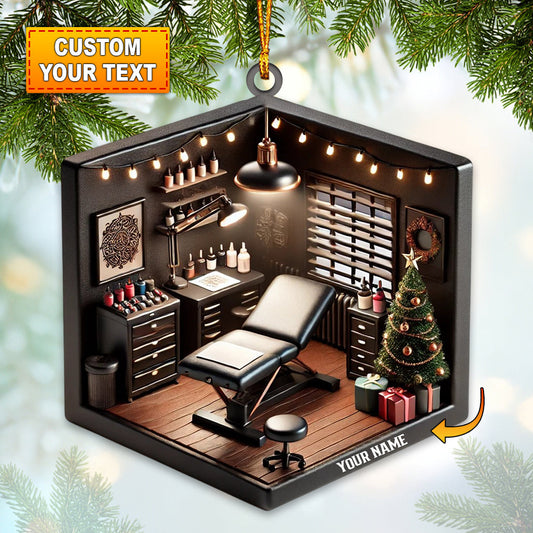 Joycorners Salon Decor Christmas Ornament, Personalized Ornament 2D Flat LM2211