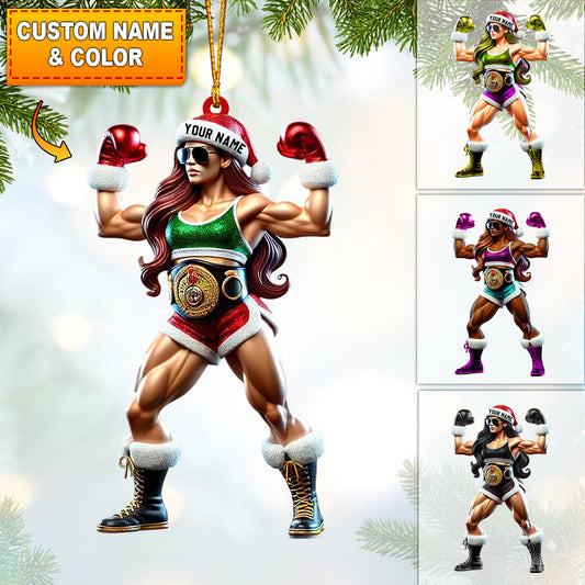 Joycorners Strong Woman Home Decor Christmas Ornament, Personalized Ornament 2D Flat LM2211