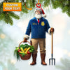 Joycorners Farmer Santa Home Decor Christmas Ornament, Personalized Ornament 2D Flat LM2211
