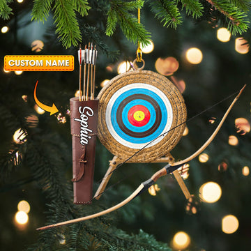 Joycorners Bow And Arrow Ornament, Personalized Ornament 2D Flat LM2211