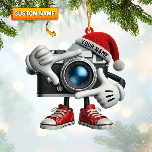 Joycorners Take The Photo Home Decor Christmas Ornament, Personalized Ornament 2D Flat LM2211