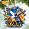 Joycorners Custom Name Scotland Ornament, Christmas Gift for Scotland Loverss 2D Flat LM2111