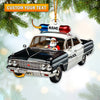 Joycorners Santa Driver Police Car Christmas Ornament, Personalized Ornament 2D Flat LM2211