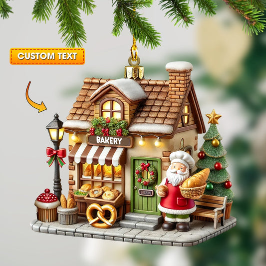 Joycorners Christmas Bakery Shop Home Decor Christmas Ornament, Personalized Ornament 2D Flat LM2211