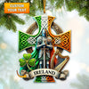 Joycorners Custom Name Ireland Ornament, Christmas Gift for Ireland Lover 2D Flat LM2111